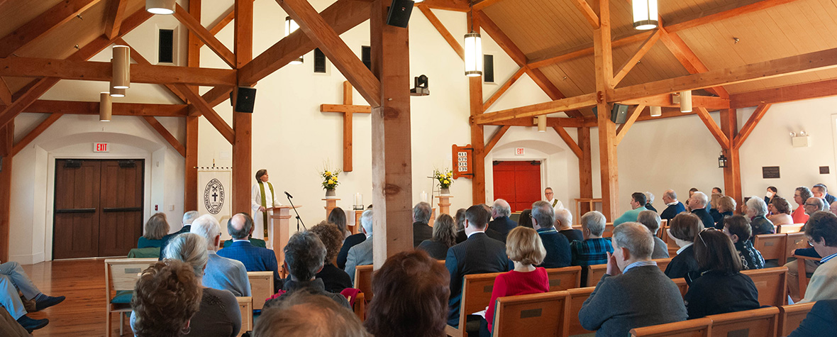 Rev. Abigail giving sermon